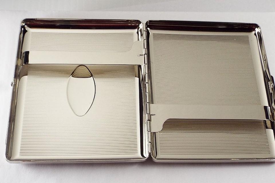 Engraved Cigarette Case Double Sided 100s Personalized Custom Case -Hand Engraved