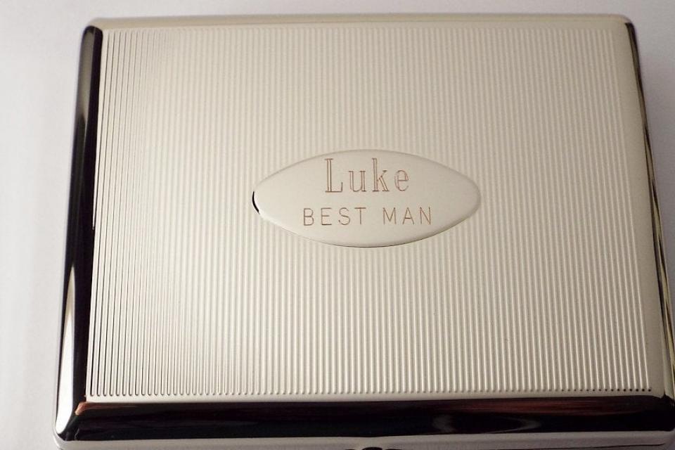 Engraved Cigarette Case Double Sided 100s Personalized Custom Case -Hand Engraved