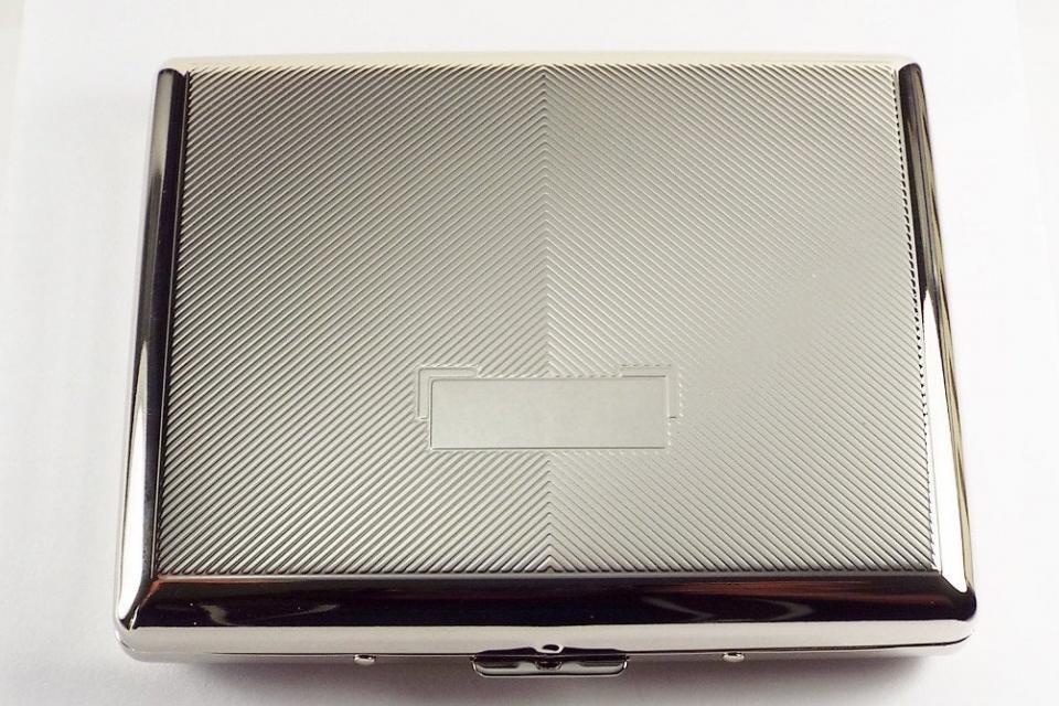 Custom Engraved Cigarette Case Personalized Double Sided 100s Textured Design Case -Hand Engraved