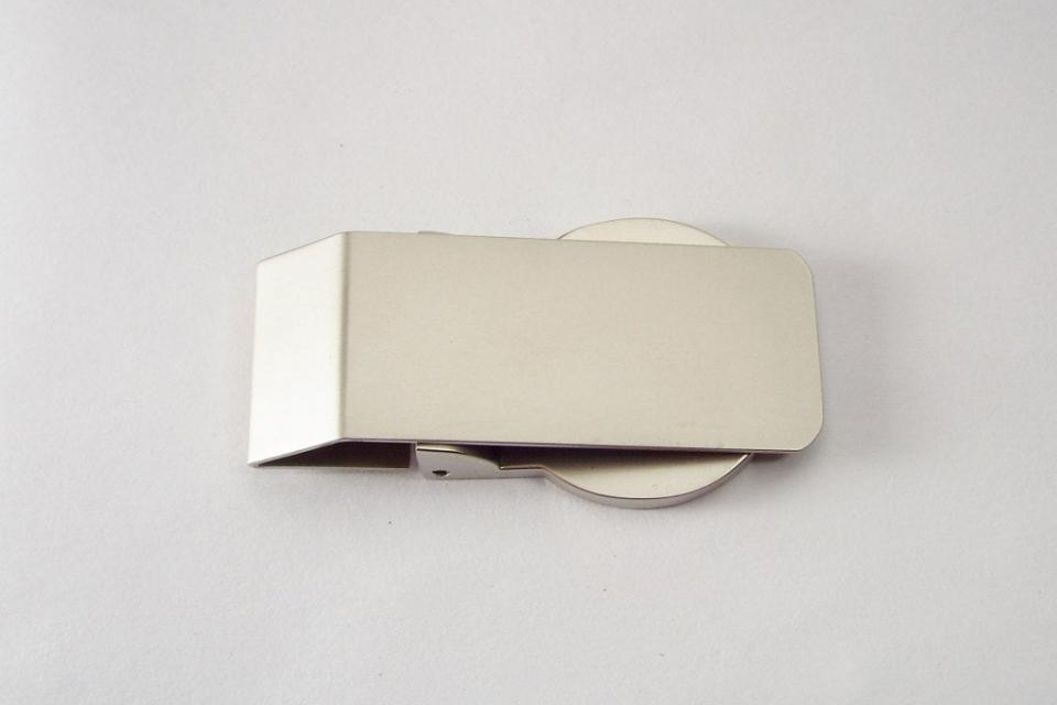 Engraved Money Clip Custom Engraved Personalized Round Hinged Money Clip Matte Finish -Hand Engraved