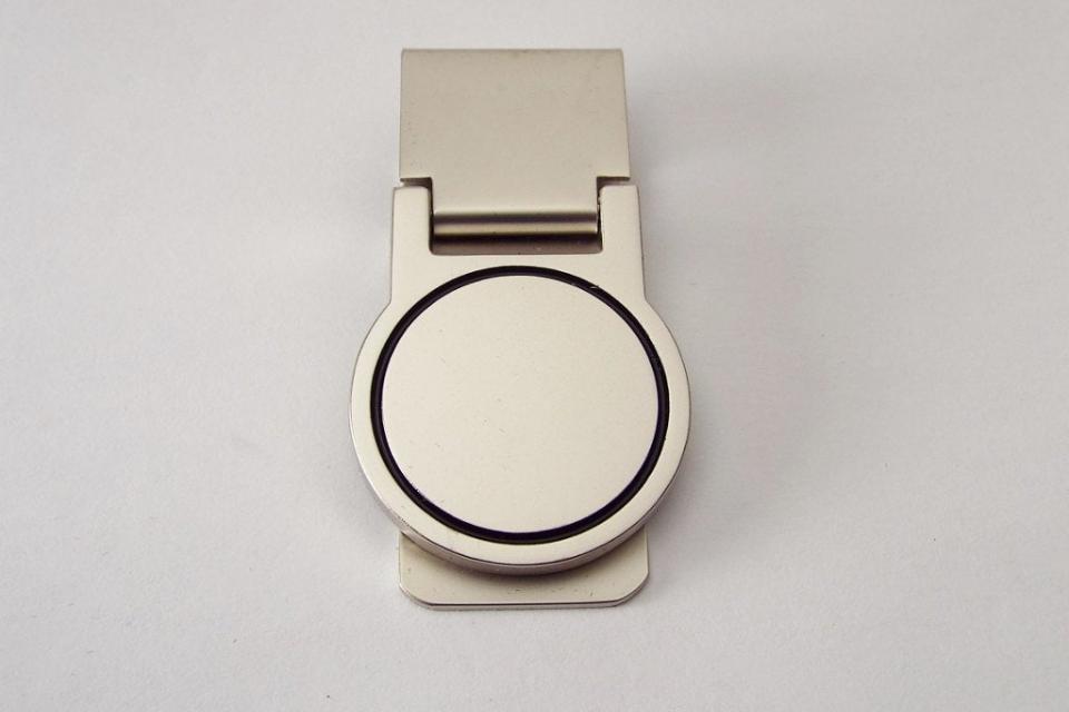 Engraved Money Clip Custom Engraved Personalized Round Hinged Money Clip Matte Finish -Hand Engraved