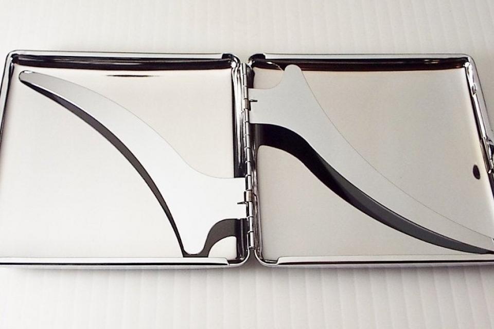 Custom Engraved Personalized High Polish Double Sided King Size Cigarette Case -Hand Engraved