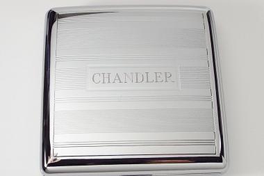 Custom Engraved Personalized Cigarette Case Double Sided Linear Design Kings Case  -Hand Engraved