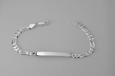 Custom Engraved Personalized Sterling Silver Lightweight 7 Inch Slim ID Bracelet - Hand Engraved